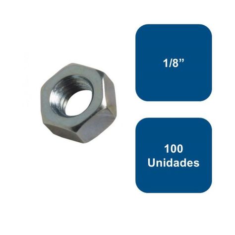 Tuerca Métrica Zincada Seguro Nylon M6-1.0 100un.-0