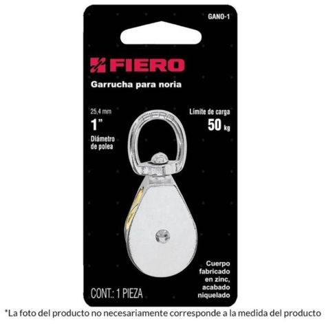 Polea Acabado Niquelado 1  / 50kg Fiero-0