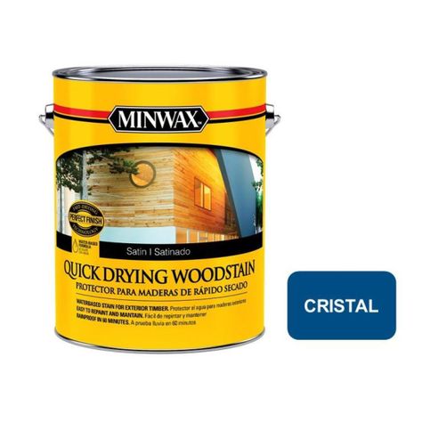 Woodstain Base Agua Secado Rapido 1 Gl Cristal Minwax-0