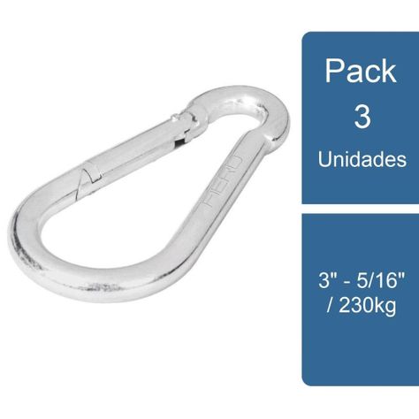 Pack 3 Mosquetón 3" - 5/16" / 230kg Fiero-0