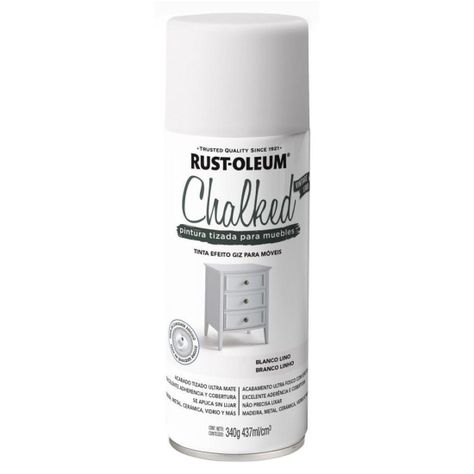 Spray Aerosol Chalked Tizada Blanco Lino Rust Oleum-0