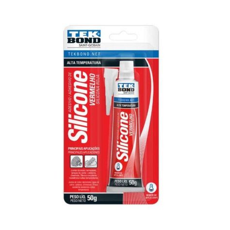 Silicona Alta Temperatura Roja 50gr Tekbond-0