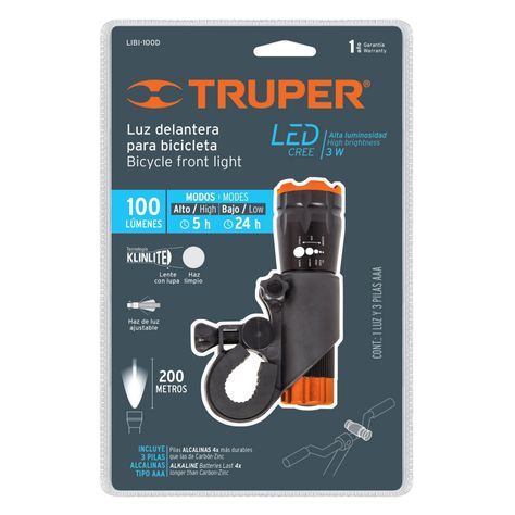 Truper Luz Delantera Bicicleta 100lm-1