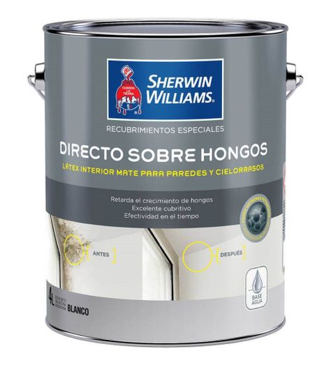 Esmalte al Agua Directo Sobre Hongos 1 Gl Blanco Sherwin-0