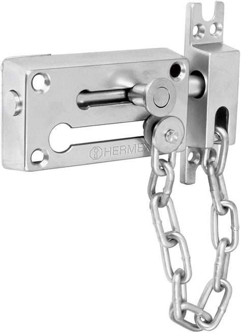Hermex Picaporte Con Cadena Cromo-1