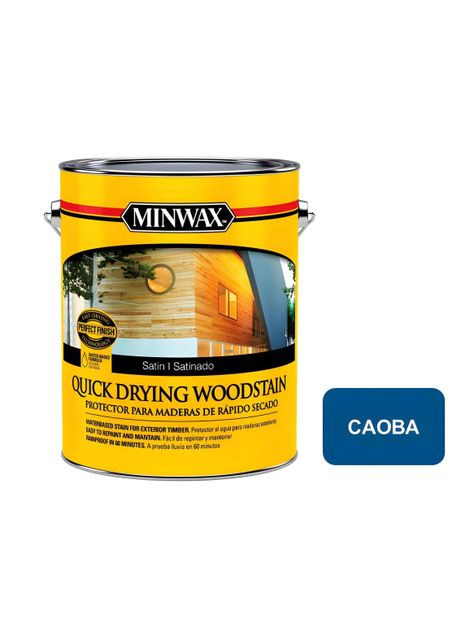 Woodstain Base Agua Secado Rapido 1 Gl Caoba Minwax-0