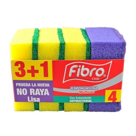 Esponja Cocina Estandar 3+1 Un Fibro-0