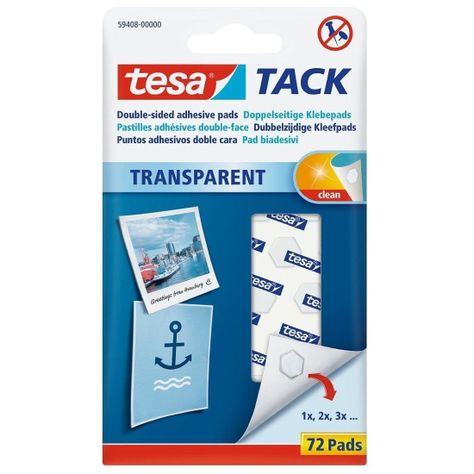Adhesivo reutilizable Tack 72 pads tesa-0