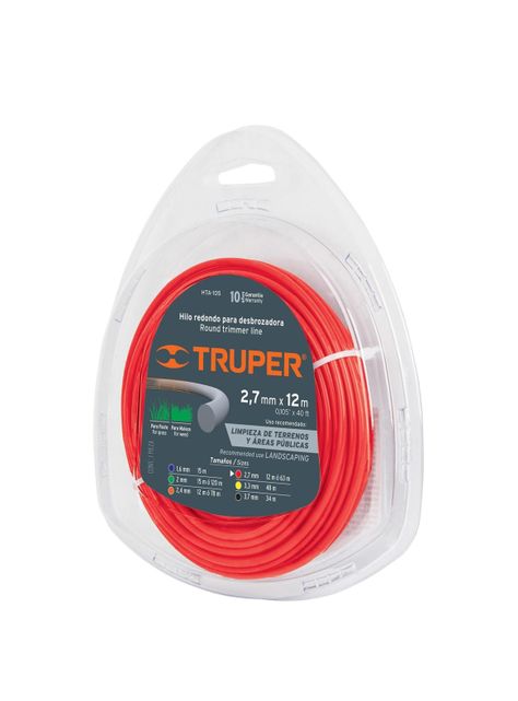 Truper Nylon Para Orilladora 2.7mm*12m Redondo-0