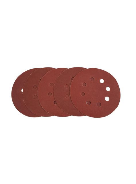 Discos Lijas Velcro 5" / 125mm Grano 80 5un Tolsen-0
