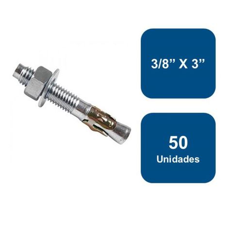 Perno Anclaje 3/8  X 3  50un.-0