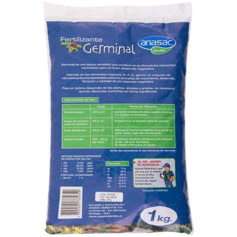 Fertilizante Germinal Abono Completo 1kg Anasac-1