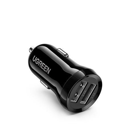 Cargador para automovil 24W 2xUSB-A ED018 Negro Ugreen-0