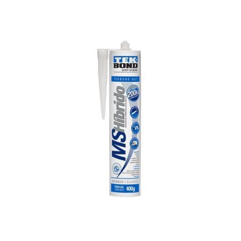 Adhesivo De Montaje Ms Híbrido Pintable 400g Blanco Tekbond-0
