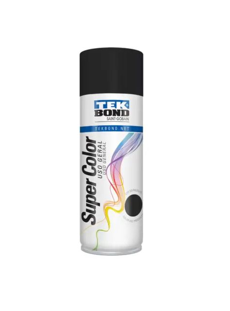 Pintura Spray 400ml Uso General Negro Mate - TEKBond-0