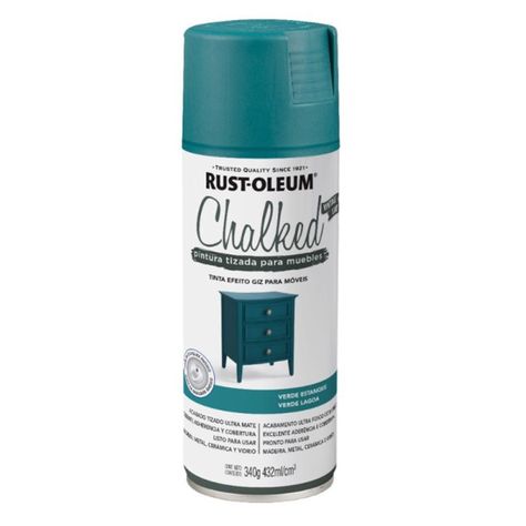 Pintura en Aerosol Chalked Tizada Verde Estanque Rust Oleum-0
