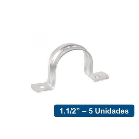 Abrazaderas Omega Metálicas 1.1/2  5un Volteck-0