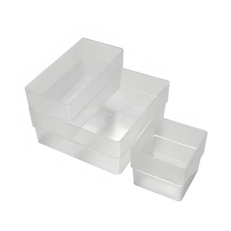 Caja organizadora translucida apilable Alta 70x140x62mm - Livinbox-1