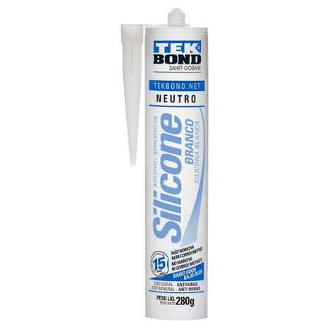 Silicona Neutra 280 Grs. Blanca Tekbond-0
