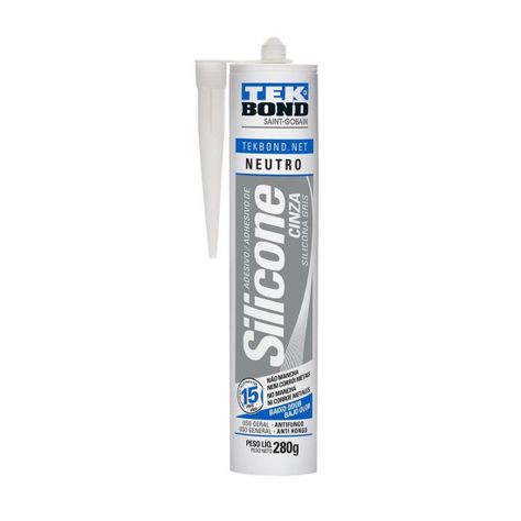 Silicona Neutra 280 Grs. Gris Tekbond-0