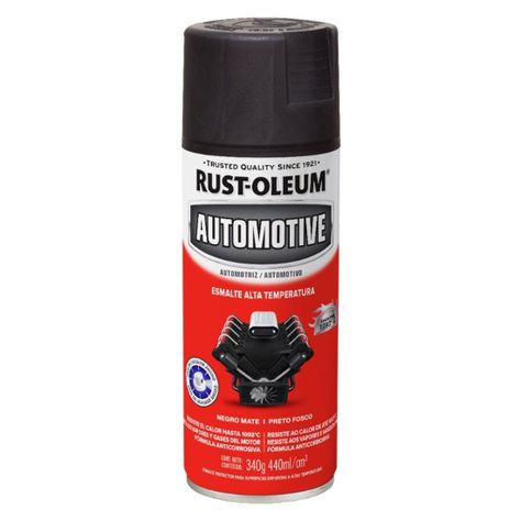Pintura Alta Temperatura Automotriz Negro Mate Rust Oleum-0