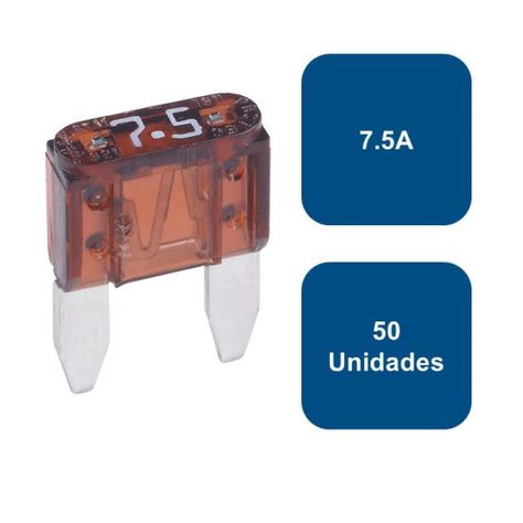 Fusible Tipo Enchufe Mini 50un. 7,5a Café Flosser-0