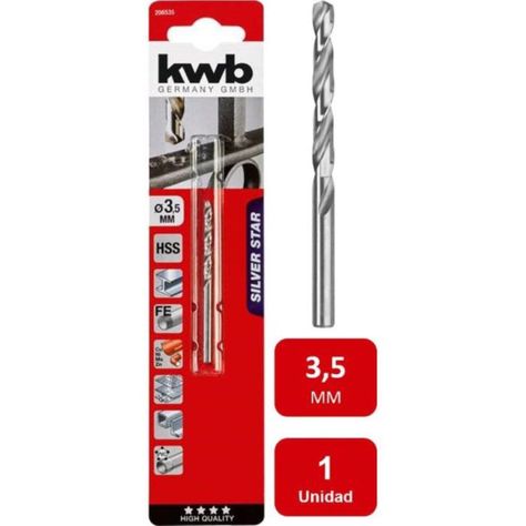 Broca Acero Rápido Hss Silver 3.5mm Kwb-0
