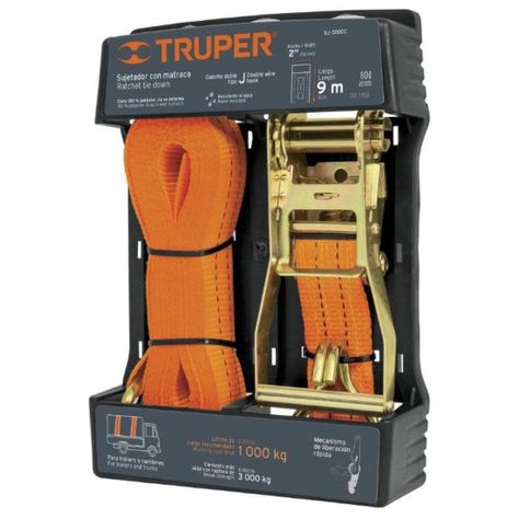 Truper Eslinga Rachet 3000kg / 9mts / 2  1un.-0
