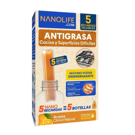 Antigrasas Recarga Rinde 5x600ml - Deysa Nanolife-0
