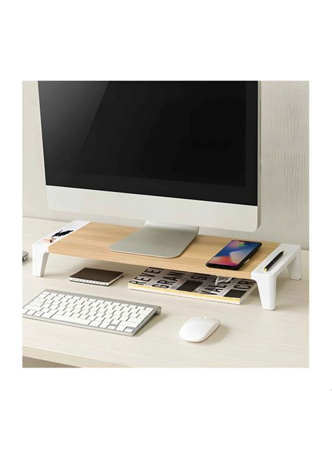 Macrotel Elevador De Monitor Con Cargador Inalámbrico Qi-1