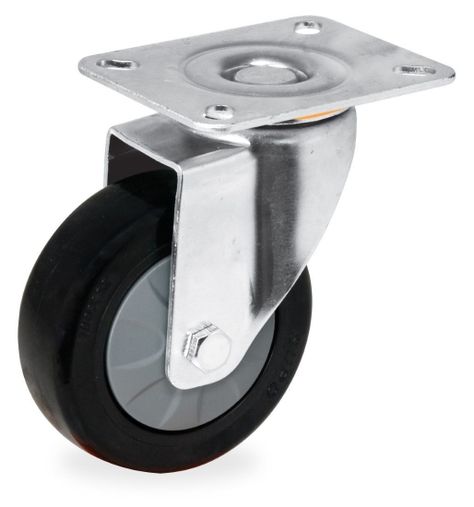 Z03 Pu Rueda Giratoria Base Plana 75mm Supo-0