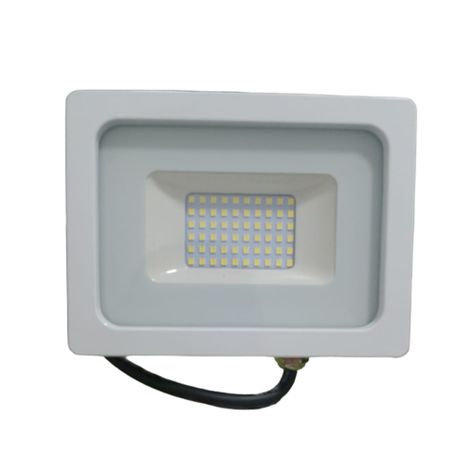 Foco Proyector Luz Blanca 6000K Marco Blanco 20W - Globaltronics-0