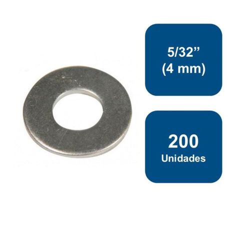 Golilla Plana Calibrada Zincada 5/32  (4mm) 200un.-0