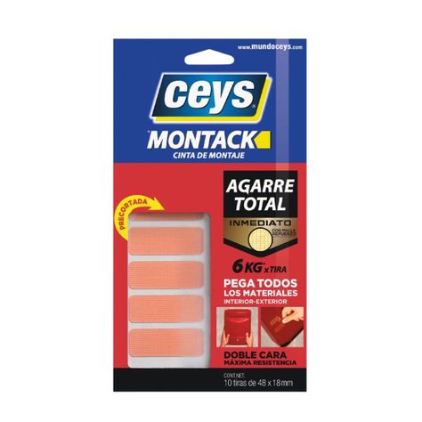 Cinta de Montaje Montack doble contacto precortada 48un Ceys-0