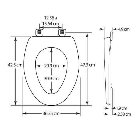 Asiento Wc De Plastico Ajustable Cierre Suave Ovalado Bemis-1