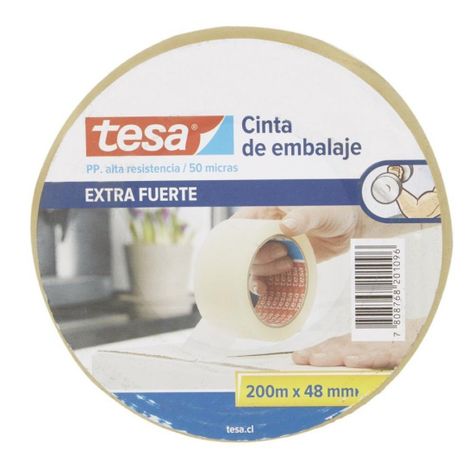 Cinta De Embalaje Extra Fuerte Transparente 48mm*200mts Tesa-0