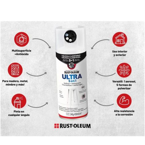 Pintura en Aerosol Ultra 5 en 1 340grs Azul Vela Brillante - Rust Oleum-1