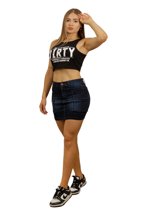 FALDA  AZUL MUJER FA3806A-0