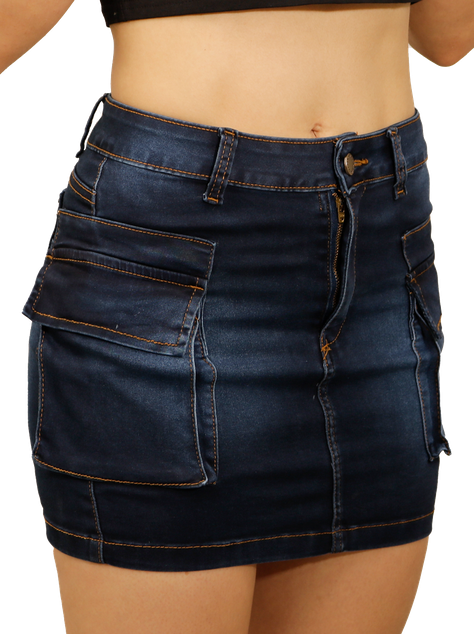 FALDA  AZUL MUJER FA3806A-2