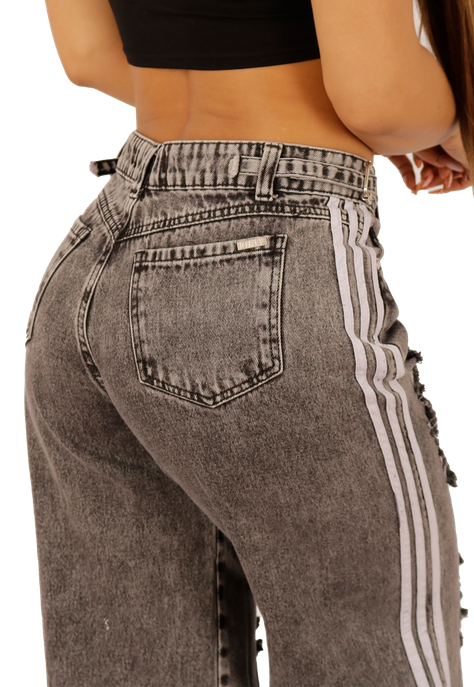 JEANS RECTO ANCHO GRIS MUJER JE3721N-3