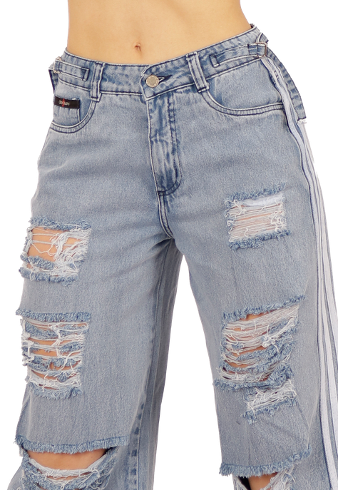 JEANS RECTO ANCHO CELESTE MUJER JE3721C-2