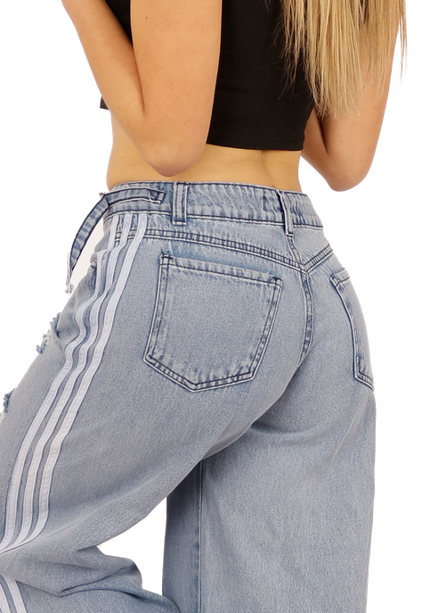JEANS RECTO ANCHO CELESTE MUJER JE3721C-3