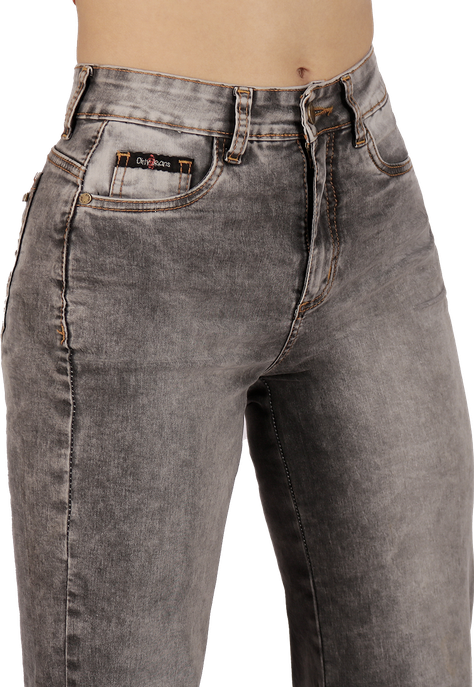 Jeans Flare Gris Mujer-2