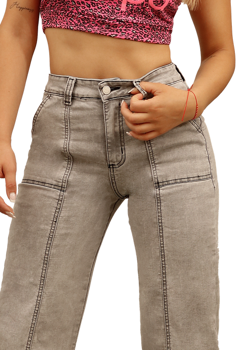JEANS GRIS RECTO MUJER JE3903G-2