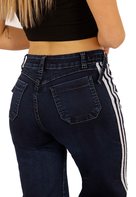 JEANS RECTO ANCHO AZUL MUJER JE3712A-3