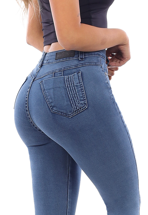 Jeans Pitillo Gravillado Mujer-3