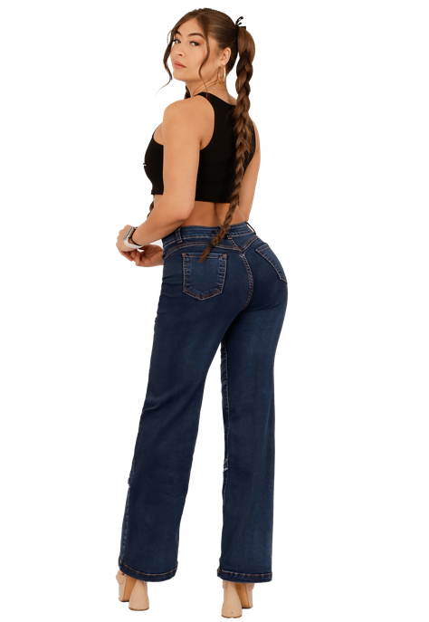 JEANS RECTO AZUL MUJER JE3703A-1