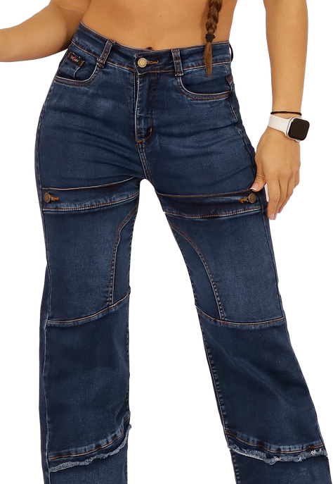 JEANS RECTO AZUL MUJER JE3703A-2