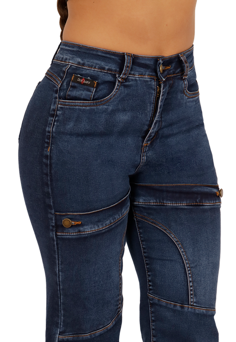 JEANS RECTO AZUL MUJER JE3703A-4