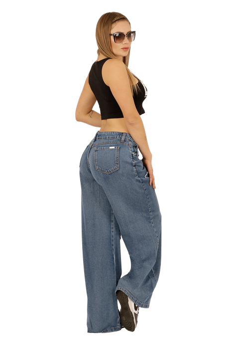 JEANS RECTO ANCHO MUJER JE3723C-1